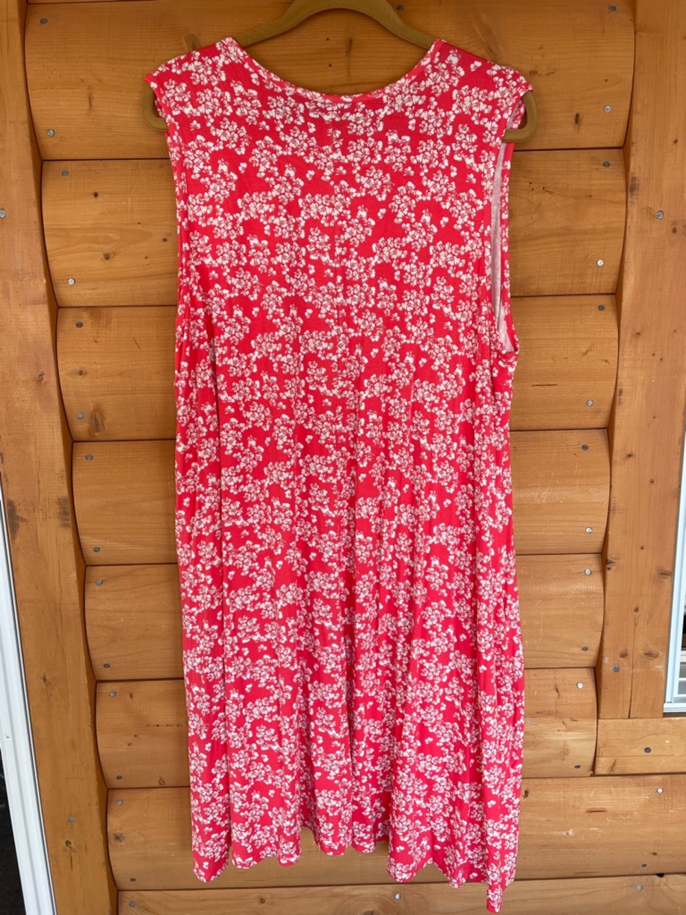 Rachel Zoe Coral and White print Floral Sleeveless A-Line Midi Dress Plus Sz 2X - Picture 4 of 6